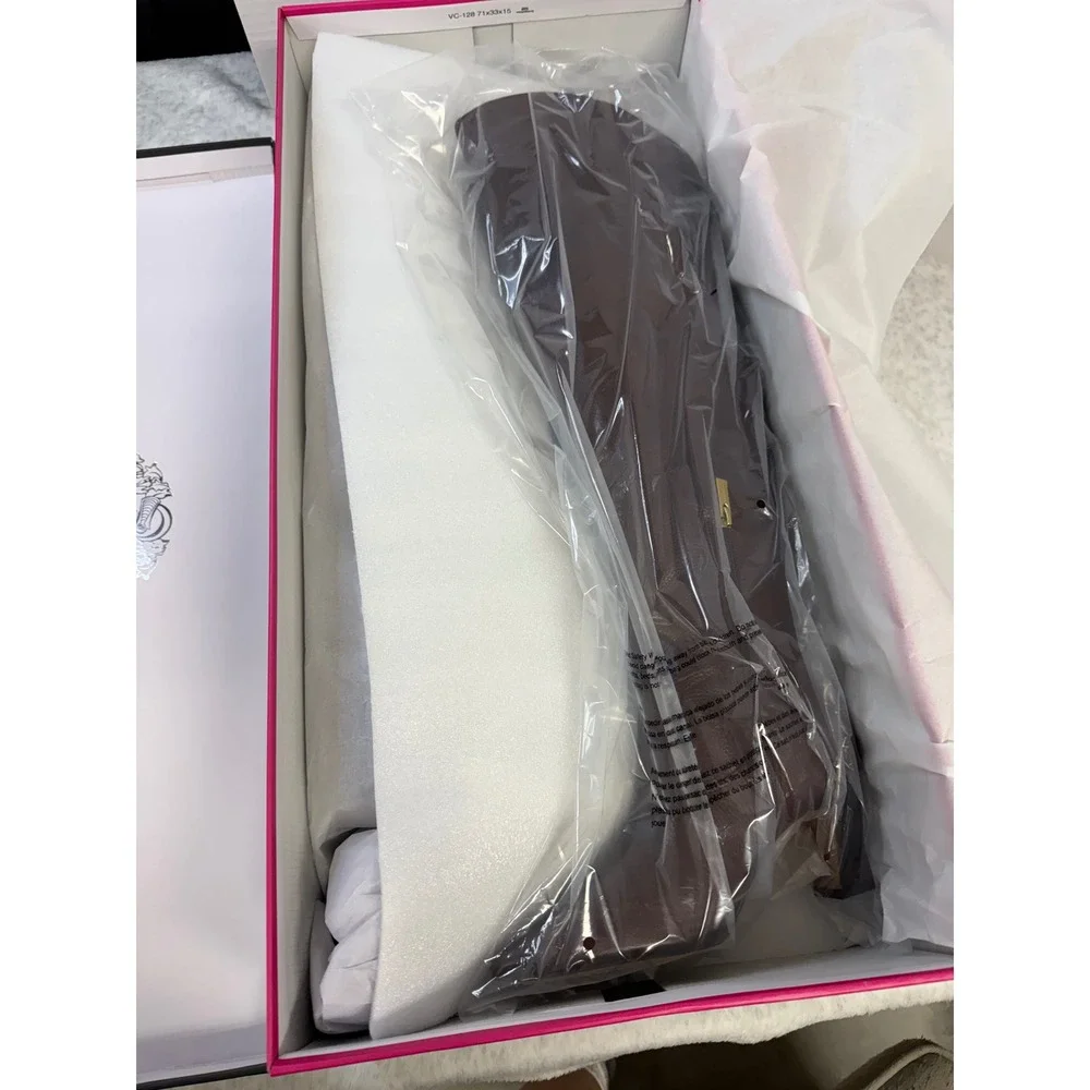 Vince Camuto Shalie2 Espresso Brown Leather Over The Knee Wide Calf Boots 7M‎ WC